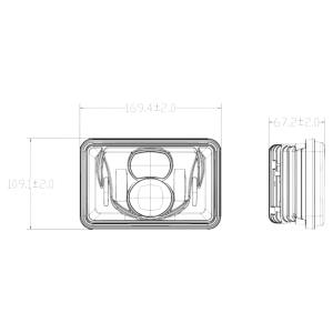 Scheinwerfer LED weiss für Yamaha XT 350 / XT 600 43F, XT 600 Z Tenere 34L/55W E-Prüfzeichen Komplettset