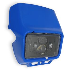 Scheinwerfer LED blau für Yamaha XT 350 / XT 600 43F, XT 600 Z Tenere 34L/55W E-Prüfzeichen Komplettset