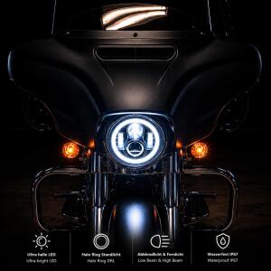 Scheinwerfer LED 7-Zoll für Harley-Davidson...