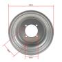 Wheele Rim 10x5-156 Front ATV Chrome