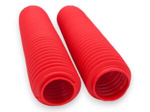 Gabelfaltenbälge Paar Rot 48/55 x 350 mm Protektoren für Honda HR