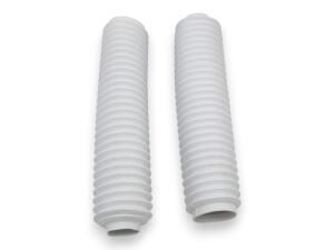 Gabelfaltenbälge Paar Weiß 40/60 x 360 mm Protektoren für Enduro