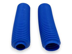 Gabelfaltenbälge Paar 40/60x360 mm Blau Protektoren  für Offroad & Enduro
