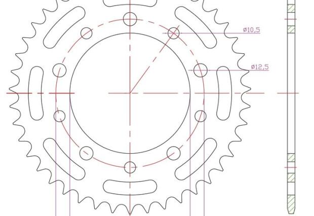 Kettenrad für Honda NC 750 S / DCT Zähnezahl 43 B-Ware