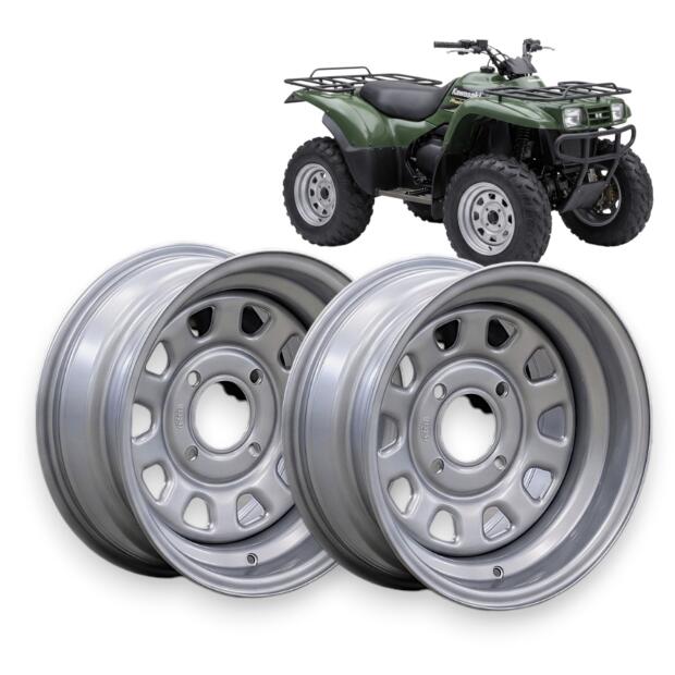 Stahlfelge paar hinten 12x7 4/137 für Suzuki & Kawasaki ATV mit Starrachse