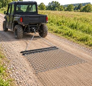 Schlepp-Egge 155x126,5 cm mit Kettennetz für ATV UTV Rasentraktor