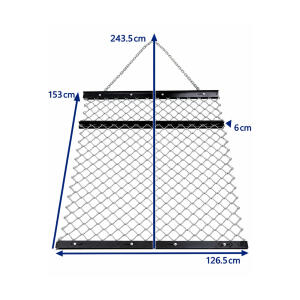 Schlepp-Egge 155x126,5 cm mit Kettennetz für ATV UTV Rasentraktor