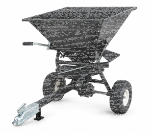 Anhänger Streuwagen 160L für ATV UTV Winterdienst Salz Sand Dünger