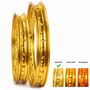 Aluminium Rim Set Light Gold Front Rear for Yamaha XT 500...