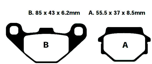 FANTIC 50 Strada year 82- Brake Pads front