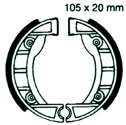 PIAGGIO Zip 50 Base (Drum Model) Bj.92-96 Bremsbelag vorne