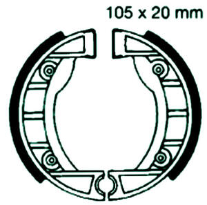 PIAGGIO Zip 50 Base (Drum Model) Bj.92-96 Bremsbelag vorne