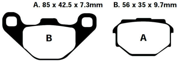 GILERA 50 RC Top Rally year 90- Brake Pads front