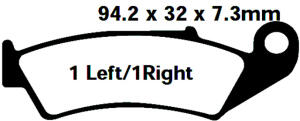 Honda XR 600 R 88-92 Brake Pads front