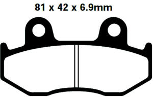 Honda CH 250 F/G Spacy  Bj.85-86 Bremsbelag vorne