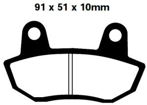 Bremsbelag vorne für Honda CB 650 SCC Nighthawk  Bj.82