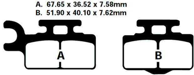 SUZUKI RM 65 K3/K4/K5 Bj.03-05 Bremsbelag vorne
