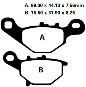 SUZUKI UZ 125 K5/GK5 (CF46A) (V 125 G) Bj.05 Bremsbelag...