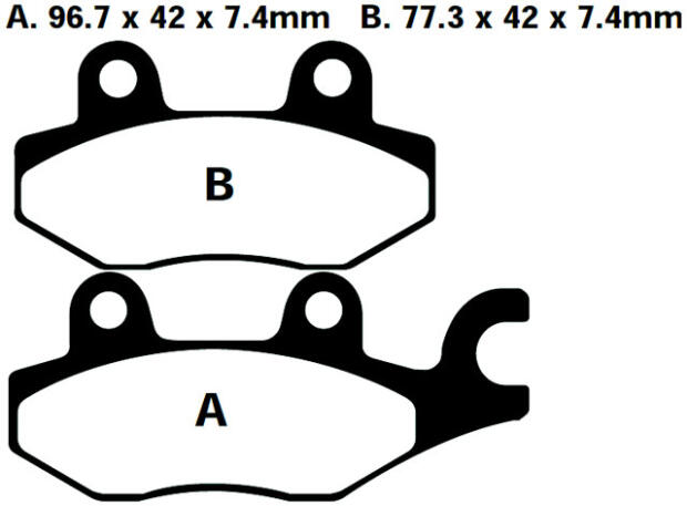 Yamaha XTZ 750 Super Tenere  Bj.89-95 Bremsbelag vorne rechts