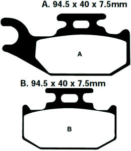 Yamaha YP 250 R - X-MAX (1C0) Bj.05-09 Bremsbelag vorne