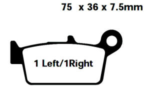 SYM SR 100 Sunrise Bj.97 Bremsbelag vorne