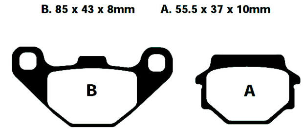 TGB Blade 325 Quad (4x2) Bj.07-10 Bremsbelag vorne