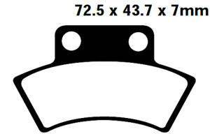 PGO Parking brake Bj.08-09 Bremsbelag vorne