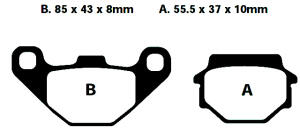 SUZUKI GSX 400 FX/FZ/FD Bj.81-83 Bremsbelag vorne