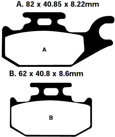 Bremsbelag vorne links für SUZUKI LT-A 750 XPLO (mit Power Steering) Bj.10