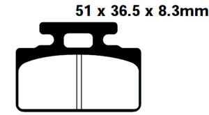 SYM MIO 50/100 Bj.05-10 Bremsbelag vorne