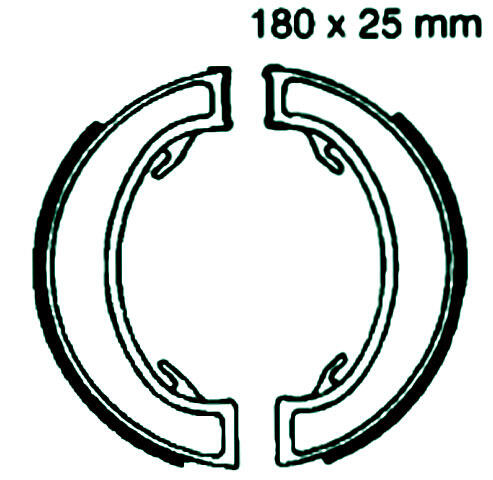 TRIUMPH (MERIDEN PRODUCED MACHINES) T 120 (650cc /Twin Leading Shoe) Bj.66-70 Bremsbelag vorne