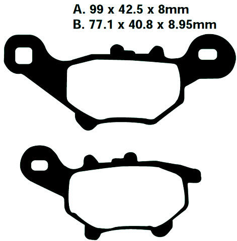 Yamaha CV 50 A/R Jog (5SU2/1)/SA/EJ Bj.03-08 Bremsbelag vorne