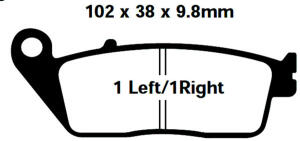 Yamaha XC 300 Versity Bj.06 Bremsbelag vorne