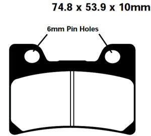 Yamaha FZR 1000 EX UP  Bj.91-93 Bremsbelag vorne