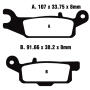 Yamaha YFM 250 RX/RY Raptor rechts year 08-09 Brake Pads front