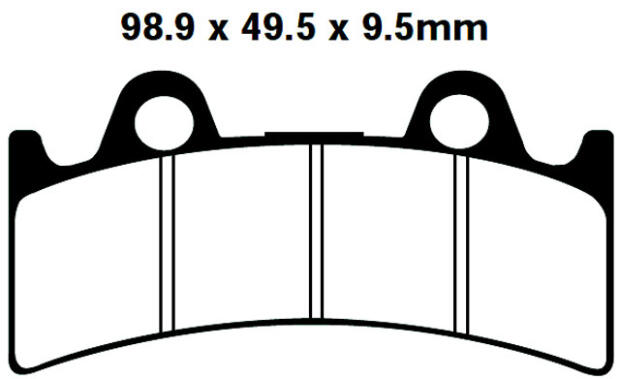 Bremsbelag vorne für Yamaha YZF 750 R/SP Bj.93-97