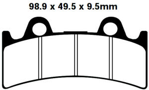 Bremsbelag vorne für Yamaha YZF 750 R/SP Bj.93-97