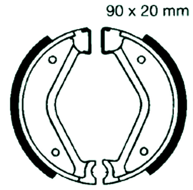 Bremsbacken für Puch MS 50/50 L vorne + hinten Bremsbeläge