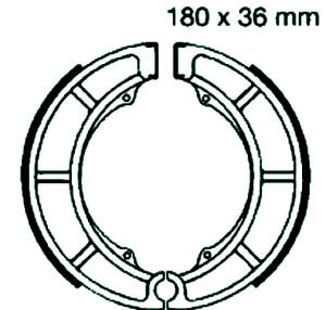 Brake shoes rear Suzuki VZ 800 Marauder / VL VS Intruder 600 750 800