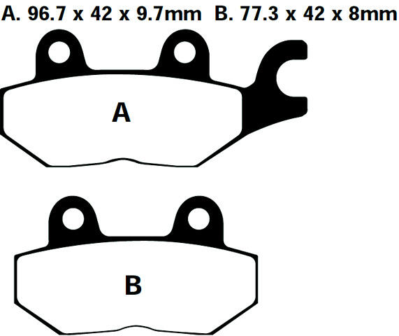 TRIUMPH (HINCKLEY PRODUCED) Sprint RS (ab FNr.139276 6 Schrauben Befestigung Bremsscheibe) Bj.99-01 Bremsbeläge hinten