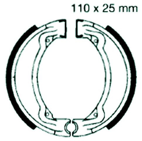 Yamaha TY 250 R Bj.91-92 Bremsbeläge hinten