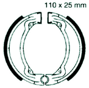 Yamaha TY 250 R Bj.91-92 Bremsbeläge hinten