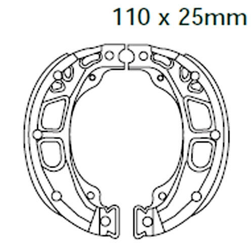 SUZUKI FL 125 SDWK7/SDWK8 Address/Underbone Bj.07-10 Bremsbeläge hinten