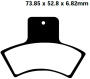 QUADZILLA 300 E SUV (Automatic) year 06 rear brake pads