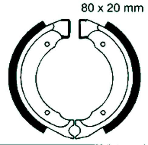 SUZUKI CX 50 DF (CA15A) Bj.85 Bremsbeläge hinten