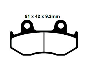 ITALJET Jack 125/150 Bj.07 Bremsbeläge hinten