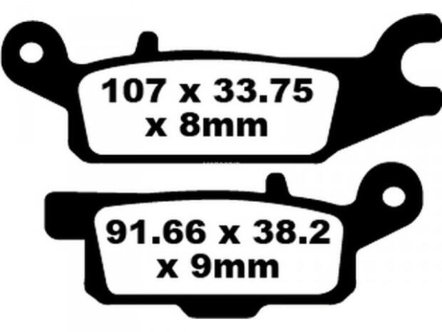 Yamaha YFM 550 Grizzly FGHY links Bj.09 Bremsbeläge hinten