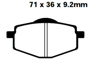 MALAGUTI Blog 160 ie Bj.09-10 Bremsbeläge hinten