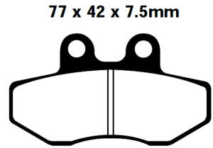 GOES GS 50 X year 08-09 rear brake pads