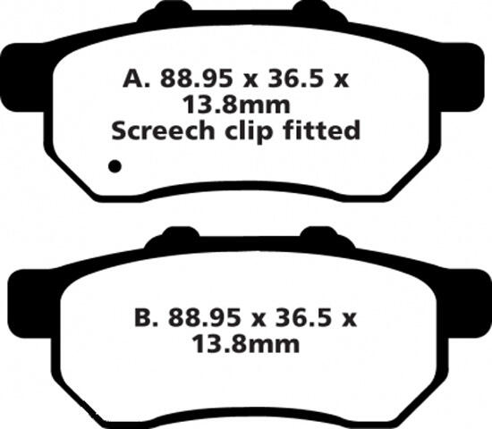 Honda MUV 700-9 Big Red Side by Side UTV rechts year 09 rear brake pads